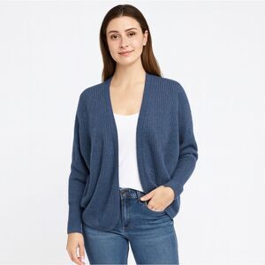 Autumn Cashmere Dusty Blue Open Front 100% Cashmere Cardigan Size S